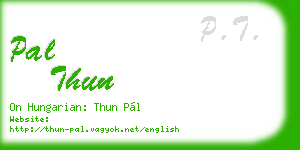 pal thun business card